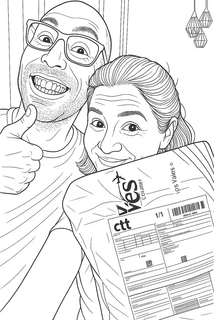 Package Delivery Celebration Portrait