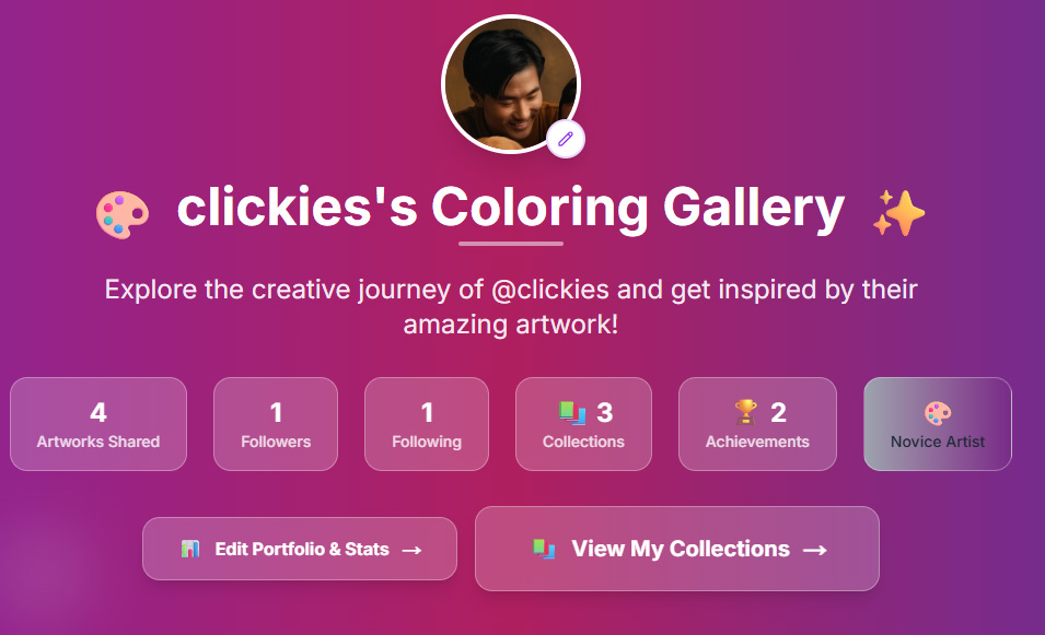 Personal gallery showcase
