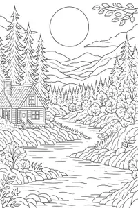 Cabin by the Serene River
