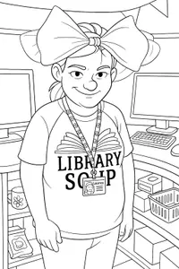 Librarian with a Big Bow
