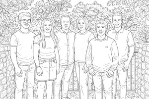 Outdoor Family Gathering in Autumn