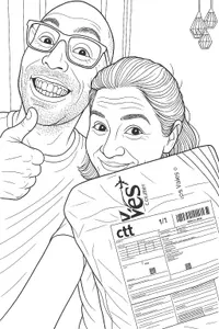 Package Delivery Celebration Portrait
